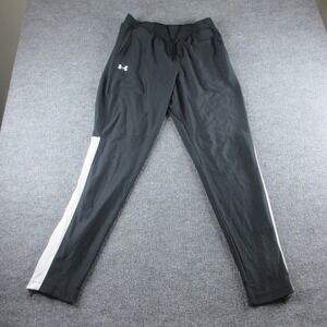 Under Armour Pants Mens L Black Fitted Joggers Fleece Logo Workout Gym Casual